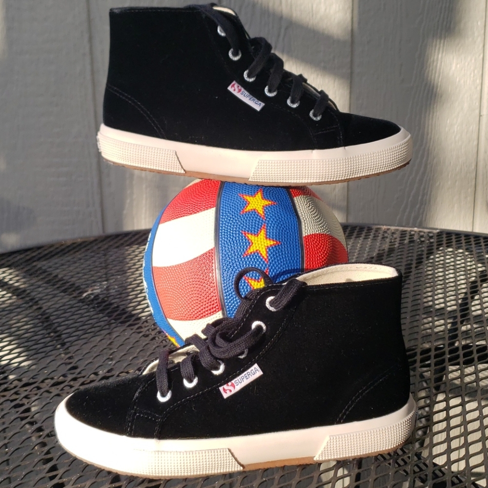 SUPERGA BLACK MIDTop